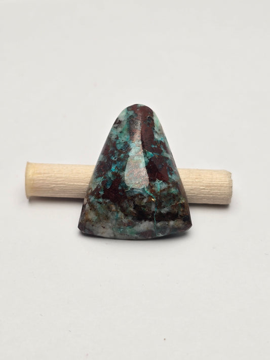 Chrysocolla in Red Jasper Matrix